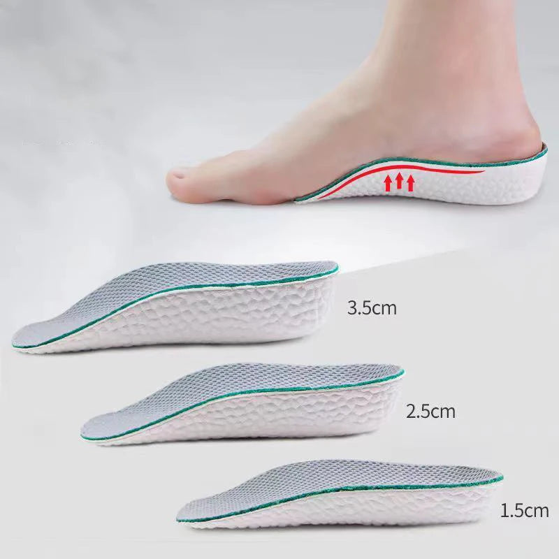 Height Increase Insoles Men Women Shoes Flat Feet Arch Support Orthopedic Insoles Sneakers Heel Lift Memory Foam Soft Shoe Pads