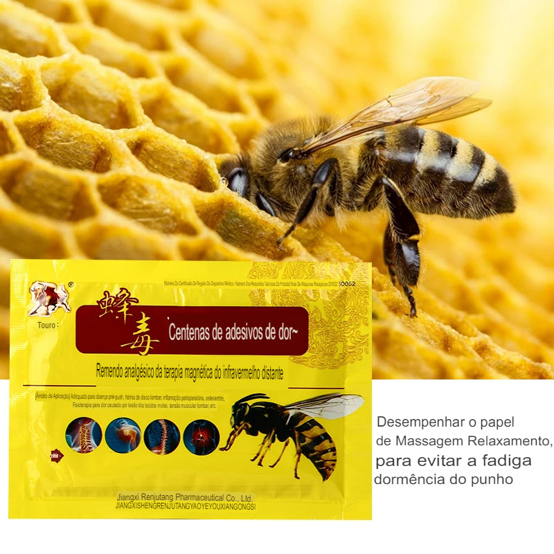 Adesivo para tratamento de Artrite e dores, produzido através do veneno do ferrão da abelha