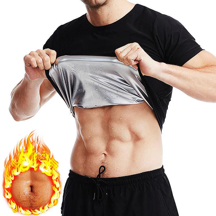 Camiseta de compressão térmica OrtoFashion para queima de gordura