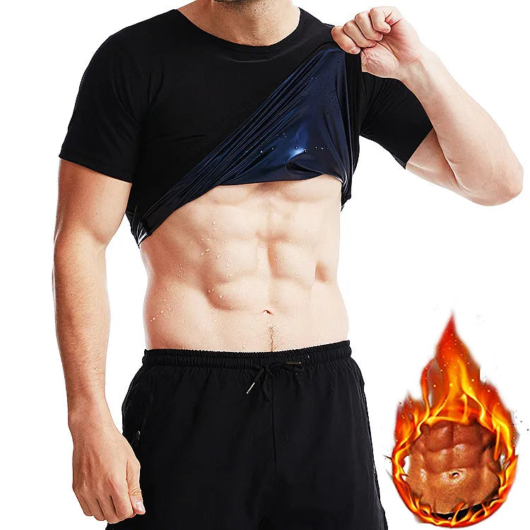 Camiseta de compressão térmica OrtoFashion para queima de gordura
